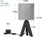Nordic Rustic Tripod Nightstand Lamp, Gray Linen Drum Shade Wooden Bedside Lamp for Bedroom Home Decor